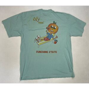 Ofy Sunshine State Graphic T-shirt Men Large Green Short Sleeve